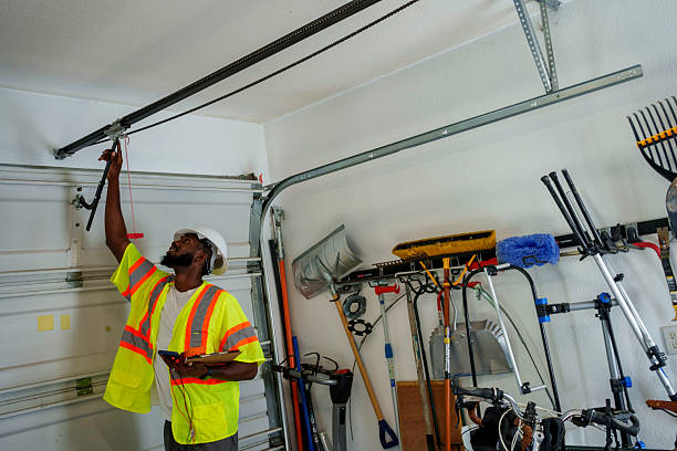 Professional Garage Door Panel Replacement technician working in Mission Hills, CA